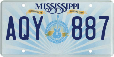 MS license plate AQY887