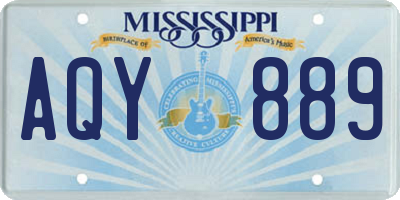 MS license plate AQY889
