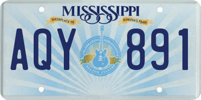MS license plate AQY891