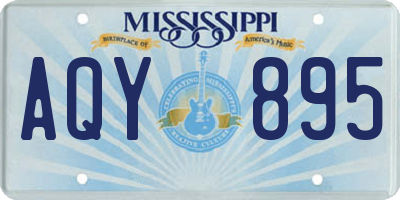 MS license plate AQY895