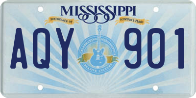 MS license plate AQY901