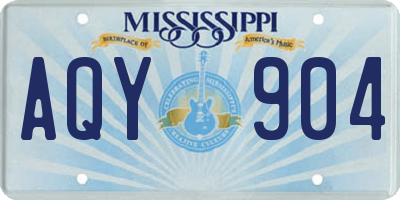 MS license plate AQY904