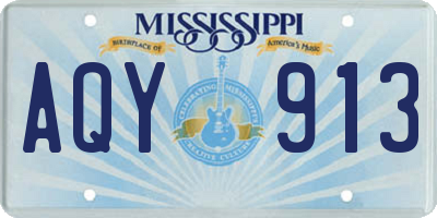 MS license plate AQY913