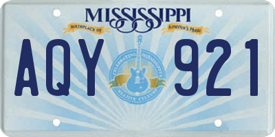MS license plate AQY921