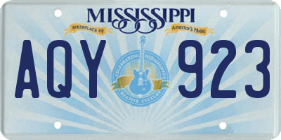 MS license plate AQY923