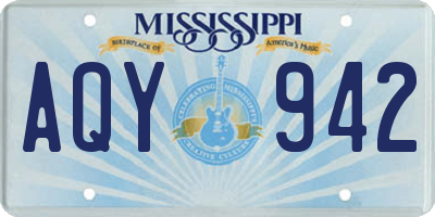 MS license plate AQY942