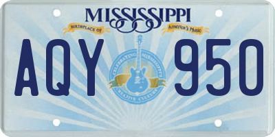 MS license plate AQY950