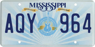 MS license plate AQY964