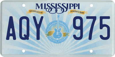 MS license plate AQY975