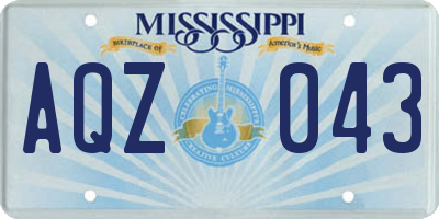 MS license plate AQZ043