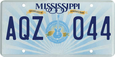 MS license plate AQZ044