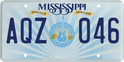 MS license plate AQZ046