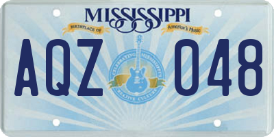 MS license plate AQZ048