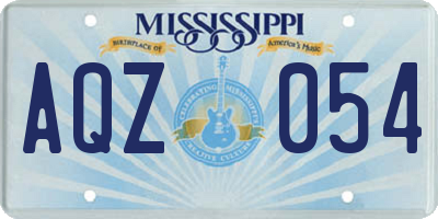 MS license plate AQZ054