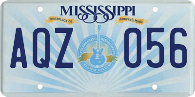 MS license plate AQZ056