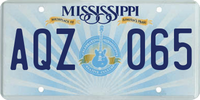 MS license plate AQZ065