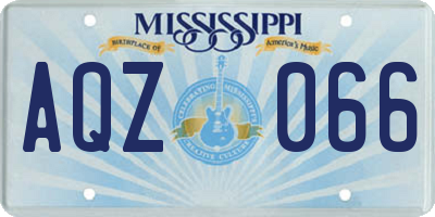 MS license plate AQZ066