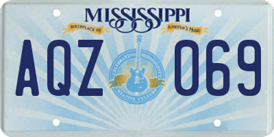 MS license plate AQZ069