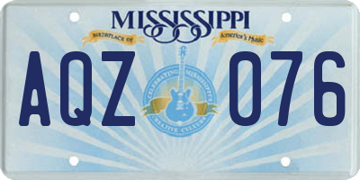 MS license plate AQZ076