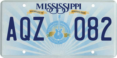 MS license plate AQZ082