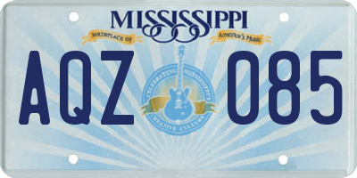 MS license plate AQZ085
