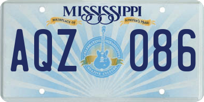 MS license plate AQZ086