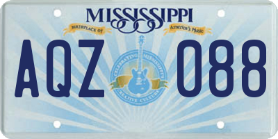 MS license plate AQZ088