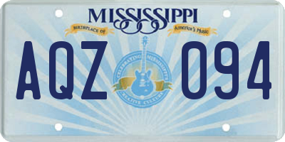 MS license plate AQZ094