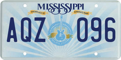 MS license plate AQZ096