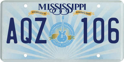 MS license plate AQZ106