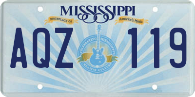 MS license plate AQZ119