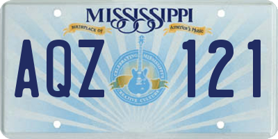MS license plate AQZ121