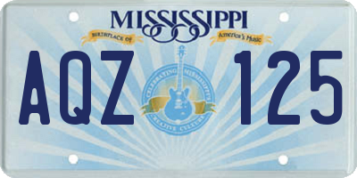 MS license plate AQZ125