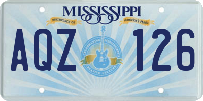 MS license plate AQZ126