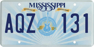 MS license plate AQZ131