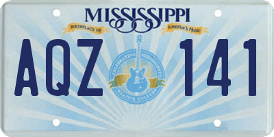 MS license plate AQZ141