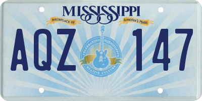 MS license plate AQZ147