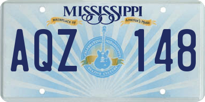 MS license plate AQZ148