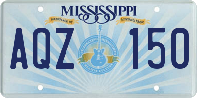 MS license plate AQZ150