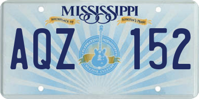 MS license plate AQZ152