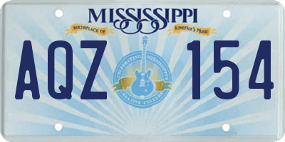 MS license plate AQZ154