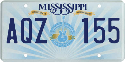 MS license plate AQZ155