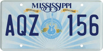 MS license plate AQZ156