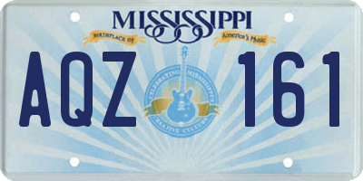 MS license plate AQZ161