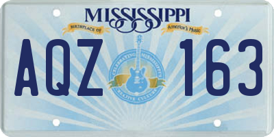 MS license plate AQZ163
