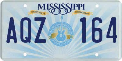 MS license plate AQZ164