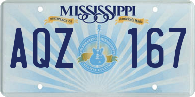 MS license plate AQZ167