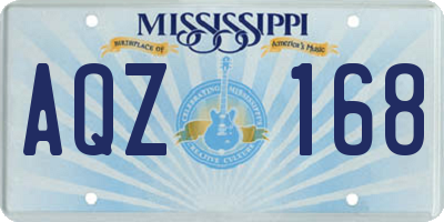 MS license plate AQZ168