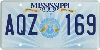MS license plate AQZ169