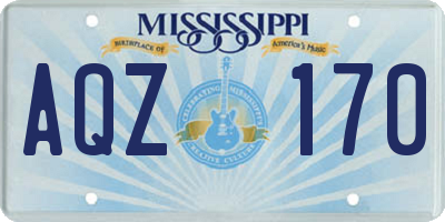 MS license plate AQZ170